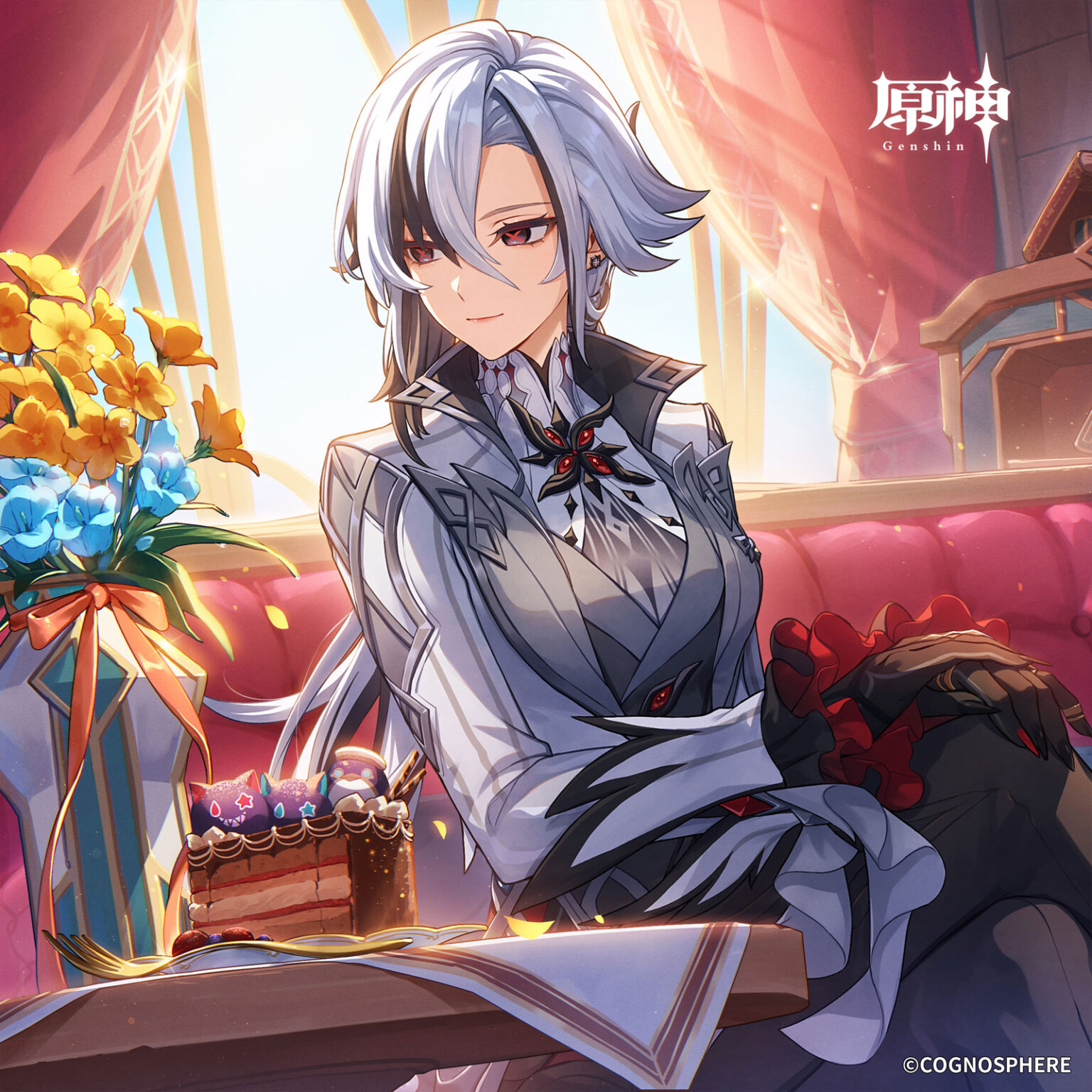 原神 アルレッキーノ 衣装＋靴＋ウィッグ Amazon.co.jp: [QLPLYZON] 原